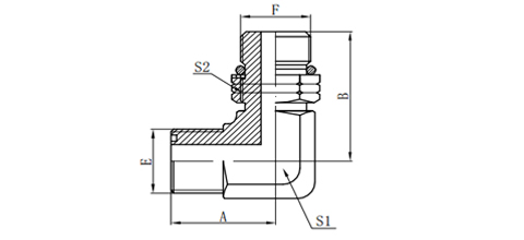 90°ORFS MALE O-RING/ SAE O-RING BOSS