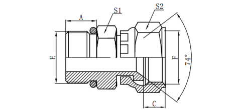 SAE O-RING BOSS/ JIC FEMALE 74°SEAT