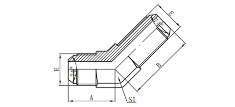 45°JIC MALE 74°CONE BULKHEAD