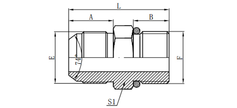 JIC MALE 74°CONE/METRIC MALE END O-RING