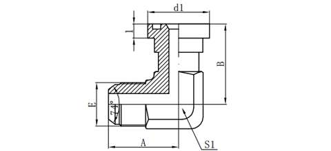 90°JIC MALE 74°CONE/L-ERIES FLANGE