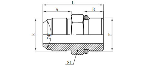 JIC MALE 74°CONE/ SAE O-RING BOSS