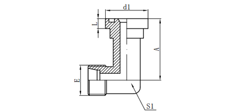 90°METRIC MALE BITE TYPE/ L-SERIES FLANGE