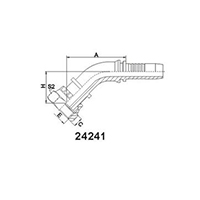 45° ORFS Female Flat Seat ISO 12151-1---SAE J516