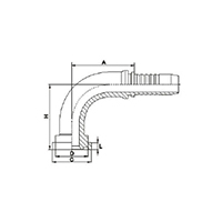 90° SAE Female 6000PSI ISO 12151-3--- SAE J516