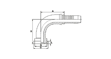 90° SAE Female 6000PSI ISO 12151-3--- SAE J516