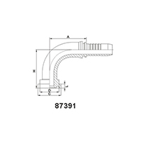 90° SAE Female 3000PSI ISO 12151-3--- SAE J516