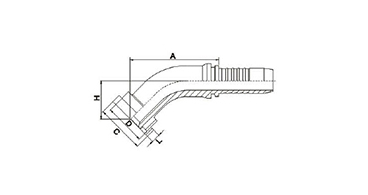 45° SAE Female 3000PSI ISO 12151-3--- SAE J516