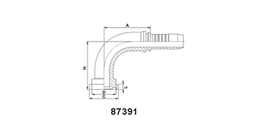 90° SAE Female 3000PSI ISO 12151-3--- SAE J516