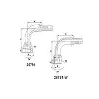 90° JIC Female 74°Cone Seat SAE J514