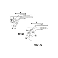 45° JIC Female 74°Cone Seat SAE J514