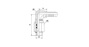 90°SAE O-Ring Boss Swivel Male