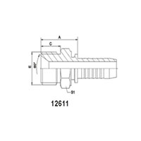 BSP Male Double USE For 60°Cone Seat OR BondedSeal