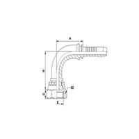 90° BSP Female Flat Seal