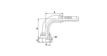 90° BSP Female Flat Seal