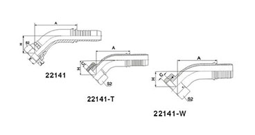 45° BSP Female Multiseal