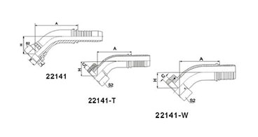 45° BSP Female Multiseal