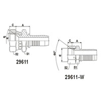 JIS GAS Female 60°Cone Seat JIS B8363