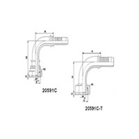 90° Metric 24° Cone Multi Seal H.T .