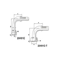 90° Metric 24° Cone Multi Seal L.T .