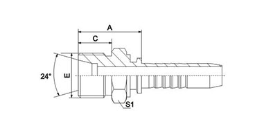 METRIC MALE 24°CONE SEAT SEAL H.T .