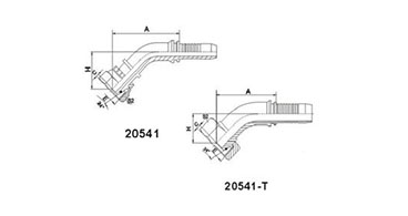 45° O-RING METRIC FEMALE 24° CONE SEAL H.T.