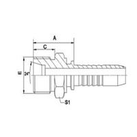 METRIC MALE 24°CONE SEAT SEAL H.T .