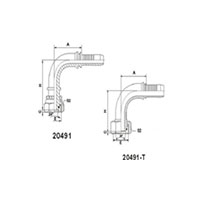 90° O-RING METRIC FEMALE 24° CONE SEAL L.T