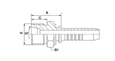 METRIC MALE 24°CONE SEAT SEAL L.T .