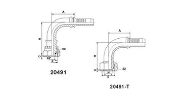 90° O-RING METRIC FEMALE 24° CONE SEAL L.T