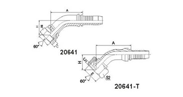 45° METRIC FEMALE 60°CONE SEAL