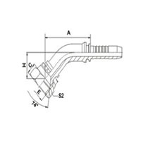 45° METRIC FEMALE 74°CONE SEAT SEAL
