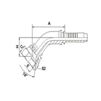 45° METRIC FEMALE 74°CONE SEAT SEAL