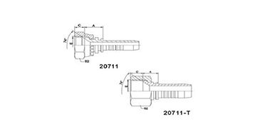 METRIC FEMALE 74°CONE SEAT SEAL