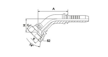 45° METRIC FEMALE 74°CONE SEAT SEAL