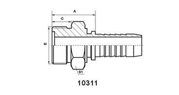 O-RING METRIC MALE FLAT SEAL