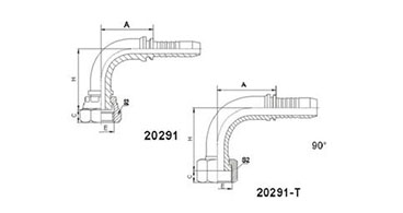 90°Metric Female Flat Seal