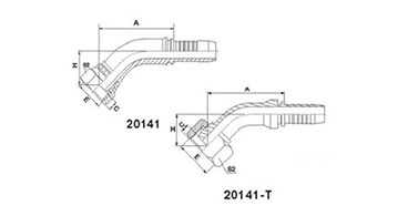 45° METRIC FEMLAE MULTISEAL